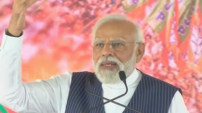 Prime Minister Narendra Modi in Karnataka. (Twitter/ANI) Prime Minister Narendra Modi in Karnataka. (Twitter/ANI)