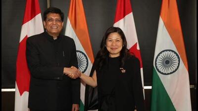 Union commerce and industry minister Piyush Goyal and his Canadian counterpart, Mary Ng. (Twitter) Union commerce and industry minister Piyush Goyal and his Canadian counterpart, Mary Ng. (Twitter)