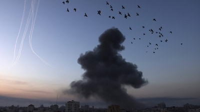 Smoke rises after an Israeli air strike in Gaza City (Representative image)