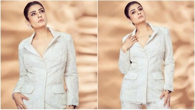 Lastly, Raveena accessorized her chic look with stacked silver rings, statement flower-patterned silver earrings, and pumps heels. (Instagram/@officialraveenatandon)