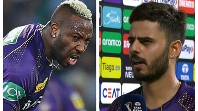 Andre Russell and Nitish Rana Andre Russell and Nitish Rana