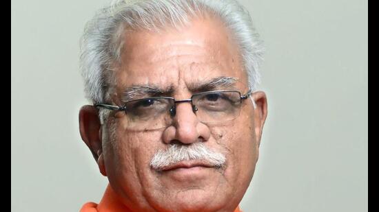 CM Manohar Lal Khattar during the cabinet meeting in Chandigarh on Tuesday. (Sourced)