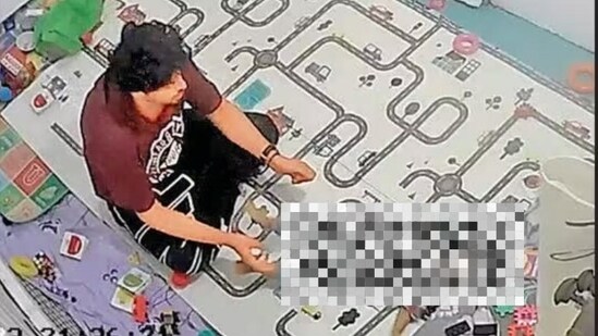 On Friday, the baby was found crying in the bedroom and with injury marks.