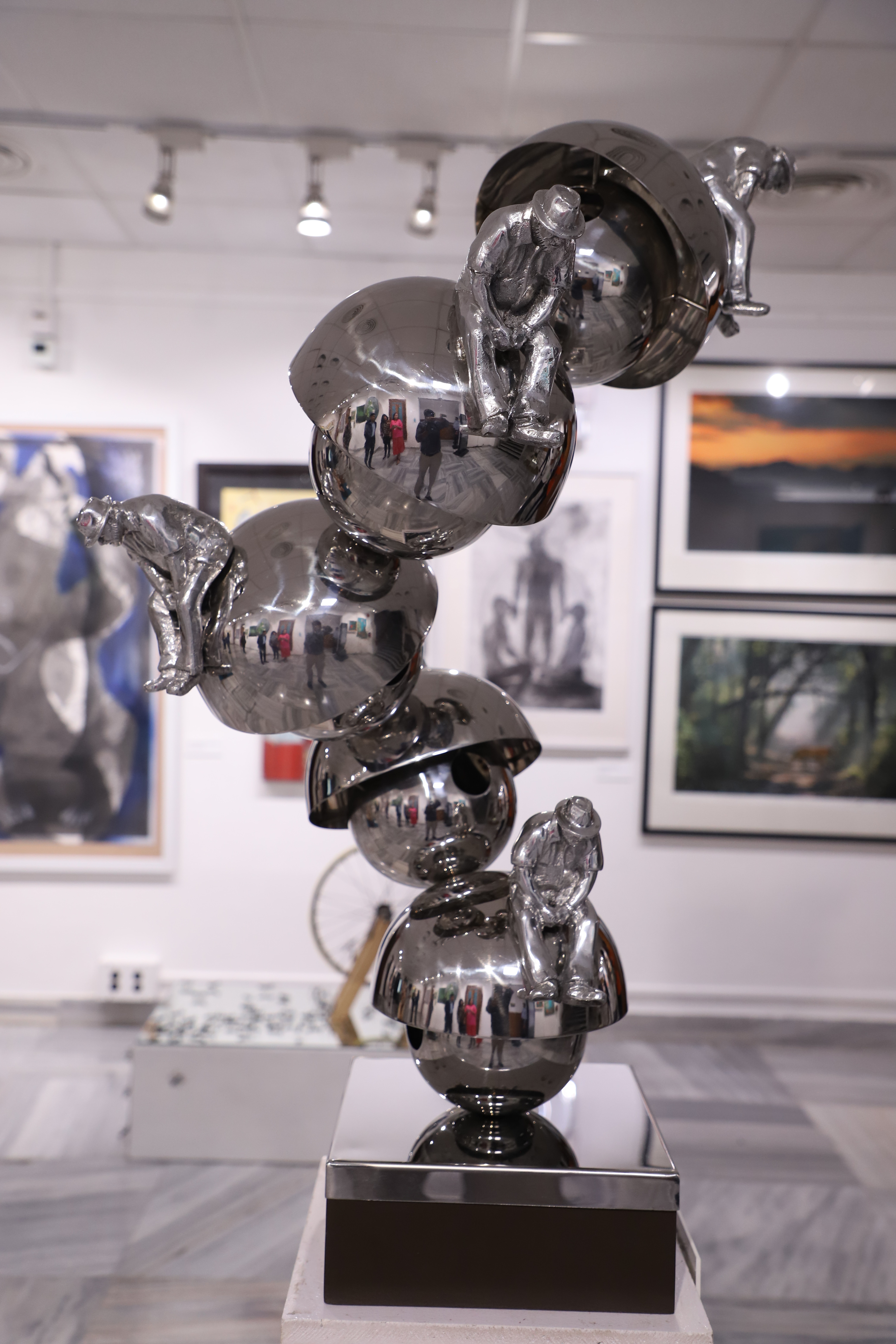 Shovin Bhattacharjee’s steel masterpiece titled Spherical House. Shovin Bhattacharjee’s steel masterpiece titled Spherical House.