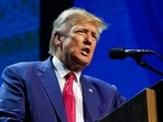 FILE - Former President Donald Trump speaks at the National Rifle Association Convention in Indianapolis, on April 14, 2023. FILE - Former President Donald Trump speaks at the National Rifle Association Convention in Indianapolis, on April 14, 2023.