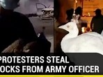 PAK PROTESTERS STEAL PEACOCKS FROM ARMY OFFICER PAK PROTESTERS STEAL PEACOCKS FROM ARMY OFFICER