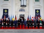 US President Joe Biden poses with leaders from the US- Pacific Island Country Summit. 