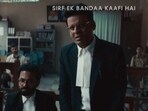Manoj Bajpayee in a scene from Sirf Ek Bandaa Kaafi Hai trailer.