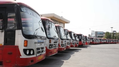 Public transport including BMTC and KSRTC buses are also expected to be affected as they have set aside some of their fleet for election duty. (HT Photo)