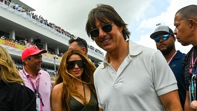 US actor Tom Cruise (R) and Colombian singer Shakira (L) attend the 2023 Miami Formula One Grand Prix at the Miami International Autodrome in Miami Gardens, Florida, on May 7, 2023. (AFP) US actor Tom Cruise (R) and Colombian singer Shakira (L) attend the 2023 Miami Formula One Grand Prix at the Miami International Autodrome in Miami Gardens, Florida, on May 7, 2023. (AFP)