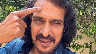 Actor Upendra also took to Instagram to share a selfie after voting, and wrote, "Brother, sister, get up... go vote..." 