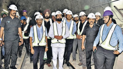 After environmental activists and citizens objected to the Metro 3 depot being constructed inside Aarey forest, the former Uddhav Thackeray-led government shifted it to Kanjurmarg and decided to have an integrated depot for Metro 3 and Metro 6. But the BJP central government’s intervention, bringing up an ownership dispute, stalled the plan. Later, the Eknath Shinde-BJP government in Maharashtra shifted the Metro 3 depot back to Aarey. (Bhushan Koyande/HT Photo) After environmental activists and citizens objected to the Metro 3 depot being constructed inside Aarey forest, the former Uddhav Thackeray-led government shifted it to Kanjurmarg and decided to have an integrated depot for Metro 3 and Metro 6. But the BJP central government’s intervention, bringing up an ownership dispute, stalled the plan. Later, the Eknath Shinde-BJP government in Maharashtra shifted the Metro 3 depot back to Aarey. (Bhushan Koyande/HT Photo)