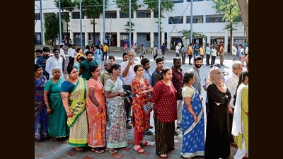 Bengaluru witnesses low voter turnout in state assembly polls on Wednesday. (ANI) Bengaluru witnesses low voter turnout in state assembly polls on Wednesday. (ANI)