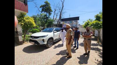 He was later released on bail, Punjab chief electoral officer Sibin C said. (HT Photo) He was later released on bail, Punjab chief electoral officer Sibin C said. (HT Photo)