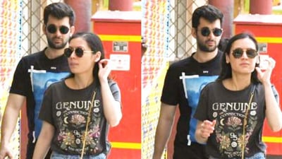 Karan Deol with Drisha Acharya in Mumbai on Wednesday. (Pics: Yogen Shah) Karan Deol with Drisha Acharya in Mumbai on Wednesday. (Pics: Yogen Shah)