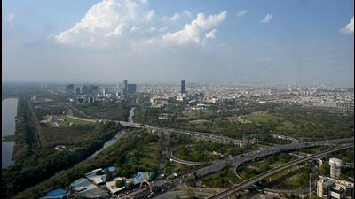 Noida spans 20,000 hectares and has little land bank left to allow new business units, said officials. (Sunil Ghosh/HT Photo) Noida spans 20,000 hectares and has little land bank left to allow new business units, said officials. (Sunil Ghosh/HT Photo)
