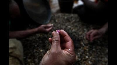 On May 17, 2013, a 19.88 carat cushion-shaped sapphire from Paddar, called Star of Kashmir, had smashed all records after it was sold for $3,483,017 (nearly  ₹20 crore) at an auction in Geneva. (AFP file photo)