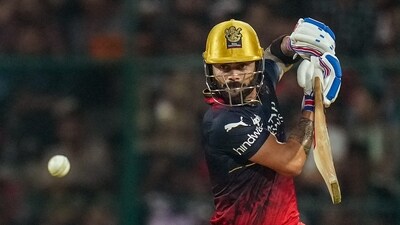 Royal Challengers Bangalore batter Virat Kohli plays a shot (PTI) Royal Challengers Bangalore batter Virat Kohli plays a shot (PTI)