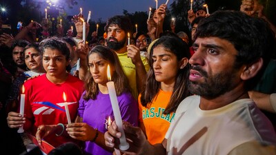 The letter comes after the AC could not release a statement on April 29 showing solidarity with the protesting wrestlers (PTI) The letter comes after the AC could not release a statement on April 29 showing solidarity with the protesting wrestlers (PTI)