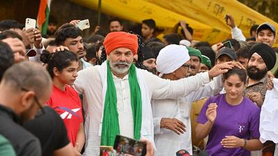 Top wrestlers have been sitting at New Delhi’s Jantar Mantar demanding that Singh be arrested. (ANI) Top wrestlers have been sitting at New Delhi’s Jantar Mantar demanding that Singh be arrested. (ANI)