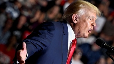 Donald Trump: Former US president Donald Trump holds a rally in Youngstown. (Reuters)
