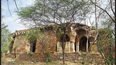 While there has been no development on the conservation front of Malcha Mahal, the hunting lodge continues to attract curious city residents including school and college students, cycling club members, and heritage enthusiasts who hold walks in the area. (Sanjeev Verma/HT PHOTO) While there has been no development on the conservation front of Malcha Mahal, the hunting lodge continues to attract curious city residents including school and college students, cycling club members, and heritage enthusiasts who hold walks in the area. (Sanjeev Verma/HT PHOTO)