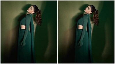 Playing muse to fashion designer house Heumn, Sanjana picked a saree gown and looked absolutely gorgeous in it. (Instagram/@sanjanasanghi96) Playing muse to fashion designer house Heumn, Sanjana picked a saree gown and looked absolutely gorgeous in it. (Instagram/@sanjanasanghi96)