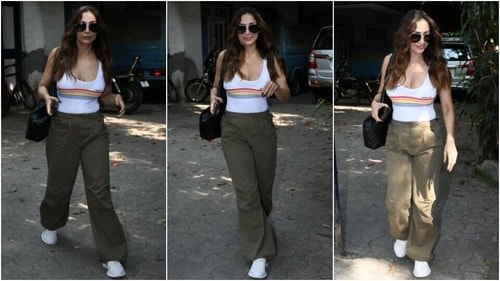 Malaika Arora in a tank top and cargo pants for an outing. (HT Photo/Varinder Chawla) Malaika Arora in a tank top and cargo pants for an outing. (HT Photo/Varinder Chawla)