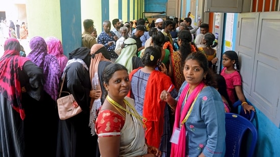 The highest polling till 5 pm was recorded by Chickaballapur district at 76.64 per cent, while the BBMP (South) district recorded the lowest at 48.63 per cent, according to the Election Commission.&nbsp;(ANI)