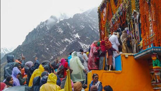 Badarinath is located along the banks of the Alaknanda River at a height of 3,133 metres. (ANI)
