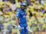 Chennai, May 06 (ANI): Mumbai Indians skipper Rohit Sharma walks back after getting out in a match against Chennai Super Kings during the Indian Premier League 2023, at MA Chidambaram Stadium, in Chennai on Saturday. (ANI Photo/ Digital Restriction)
Chennai, May 06 (ANI): Mumbai Indians skipper Rohit Sharma walks back after getting out in a match against Chennai Super Kings during the Indian Premier League 2023, at MA Chidambaram Stadium, in Chennai on Saturday. (ANI Photo/ Digital Restriction)