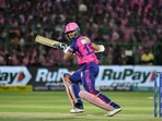 Jaipur: Rajasthan Royals batter Yashasvi Jaiswal plays a shot during the IPL 2023 cricket match between Rajasthan Royals and Sunrisers Hyderabad, at Sawai Mansingh Stadium in Jaipur, Sunday, May 7, 2023. (PTI Photo)(PTI05_07_2023_000293B) Jaipur: Rajasthan Royals batter Yashasvi Jaiswal plays a shot during the IPL 2023 cricket match between Rajasthan Royals and Sunrisers Hyderabad, at Sawai Mansingh Stadium in Jaipur, Sunday, May 7, 2023. (PTI Photo)(PTI05_07_2023_000293B)