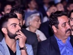 Virat Kohli with childhood coach Rajkumar Sharma. Virat Kohli with childhood coach Rajkumar Sharma.