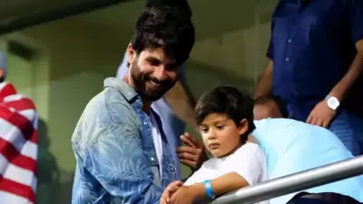 Shahid Kapoor was spotted with his son Zain Kapoor at Wankhede stadium in Mumbai. Shahid Kapoor was spotted with his son Zain Kapoor at Wankhede stadium in Mumbai.