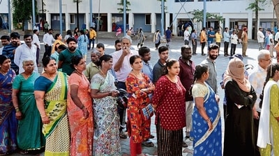 Bengaluru witnessed a low voter turnout in state assembly polls on Wednesday. (ANI) Bengaluru witnessed a low voter turnout in state assembly polls on Wednesday. (ANI)