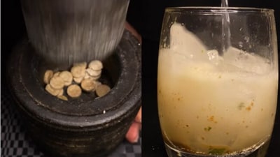 Hajmola mocktail recipe that has left several unhappy. (Instagram/@ Nicko Demu) Hajmola mocktail recipe that has left several unhappy. (Instagram/@ Nicko Demu)