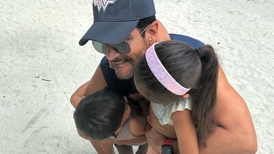 Neha Dhupia shared a bunch of pictures of Angad and their kids Mehr and Guriq. Neha Dhupia shared a bunch of pictures of Angad and their kids Mehr and Guriq.