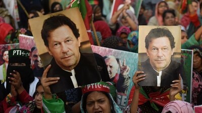 Supporters of Pakistan's former prime minister Imran Khan during a protest. (AFP file) Supporters of Pakistan's former prime minister Imran Khan during a protest. (AFP file)
