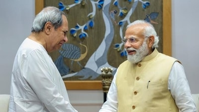 Prime Minister Narendra Modi with Odisha CM Naveen Patnaik during a meeting in New Delhi on Thursday. (PTI) Prime Minister Narendra Modi with Odisha CM Naveen Patnaik during a meeting in New Delhi on Thursday. (PTI)