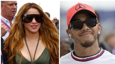 Shakira and Lewis Hamilton (Twitter) Shakira and Lewis Hamilton (Twitter)