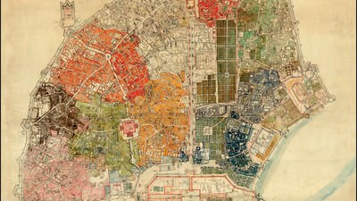 The map of Shahjahanabad, the city that was established at the height of the Mughal empire, now known as Old Delhi. It shows the city that existed in the 1840s. (Courtesy Roli Books) The map of Shahjahanabad, the city that was established at the height of the Mughal empire, now known as Old Delhi. It shows the city that existed in the 1840s. (Courtesy Roli Books)