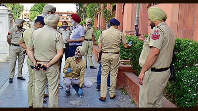 This is matter of deep concern that actions are being taken to vitiate the atmosphere of Punjab: Dhami (HT File Photo)