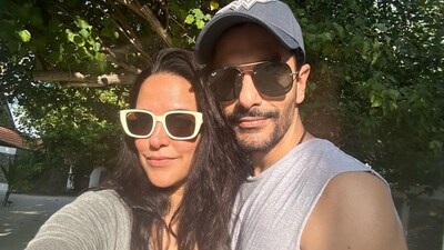Neha Dhupia also shared a sun-kissed selfie of the two. Neha Dhupia also shared a sun-kissed selfie of the two. 