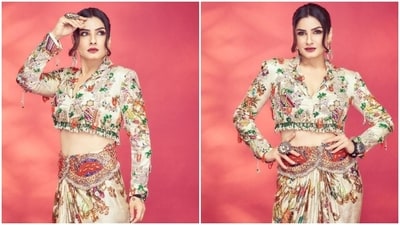 Raveena Tandon is an absolute fashionista. The actor keeps slaying fashion goals like a pro with snippets from her fashion diaries on her Instagram profile on a regular basis. From acing ethnic ensembles to showing us how to keep it chic and stylish in casual attires and formal power suits, Raveena’s fashion diaries are replete with inspo for her fans to refer to. The actor, on Thursday, drove our midweek blues away with a slew of pictures of herself from her recent fashion photoshoot. (Instagram/@officialraveenatandon) Raveena Tandon is an absolute fashionista. The actor keeps slaying fashion goals like a pro with snippets from her fashion diaries on her Instagram profile on a regular basis. From acing ethnic ensembles to showing us how to keep it chic and stylish in casual attires and formal power suits, Raveena’s fashion diaries are replete with inspo for her fans to refer to. The actor, on Thursday, drove our midweek blues away with a slew of pictures of herself from her recent fashion photoshoot. (Instagram/@officialraveenatandon)