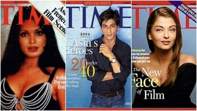 Parveen Babi, Shah Rukh Khan and Aishwarya Rai have previously appeared on cover of Time Magazine. Parveen Babi, Shah Rukh Khan and Aishwarya Rai have previously appeared on cover of Time Magazine.