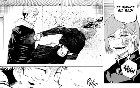 Nobara's last appearance in the Jujutsu Kaisen Manga. (Image Credit: Gege Akutami) Nobara's last appearance in the Jujutsu Kaisen Manga. (Image Credit: Gege Akutami)