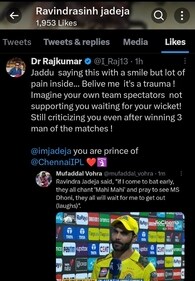 Jadeja liked a controversial post Jadeja liked a controversial post