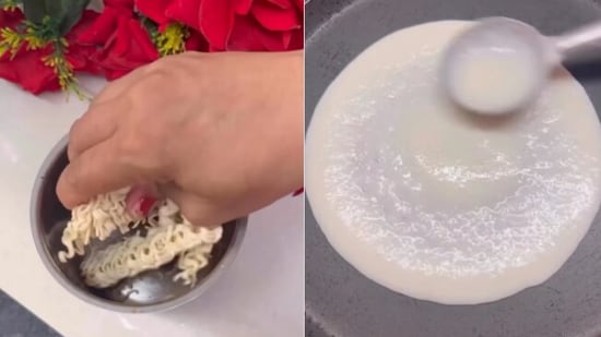 Someone made a dosa using Maggi. (Instagram/@thekurtaguy)