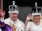 Britain's King Charles III and Queen Camilla wave to the crowds from the balcony of Buckingham Palace. Britain's King Charles III and Queen Camilla wave to the crowds from the balcony of Buckingham Palace.