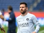 (FILES) Paris Saint-Germain's Argentine forward Lionel Messi looks on (FILES) Paris Saint-Germain's Argentine forward Lionel Messi looks on